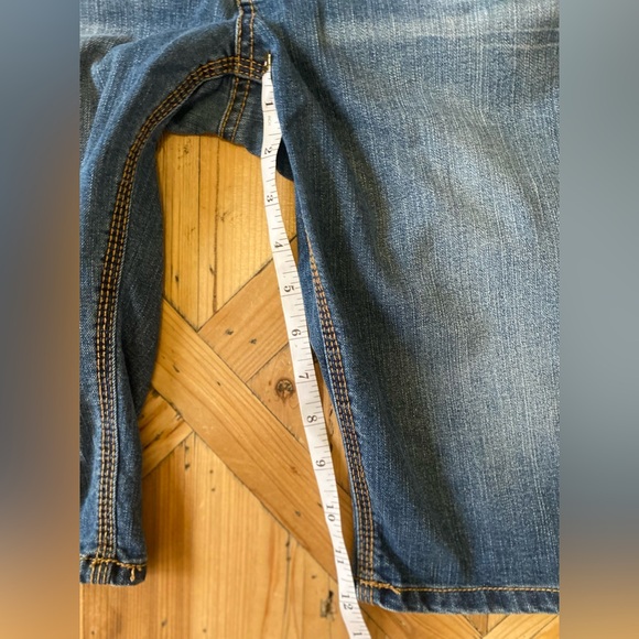 SEVEN 7 Women's Blue Bermuda Denim Thick Stitching Jorts Shorts Size 10 🎀 - Picture 4 of 8